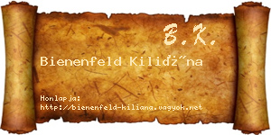 Bienenfeld Kiliána névjegykártya